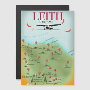 Mapa antigo de Leith Escócia