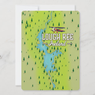 Mapa Antigo do Lago Ree Irlanda.