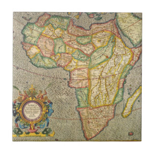 Mapa Antigo do Mundo de Gerardus Mercator da Áfric