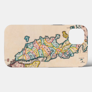 Mapa antigo dos séculos do Japão, cerca de 1655
