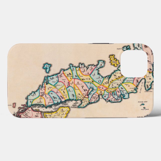 Mapa antigo dos séculos do Japão, cerca de 1655 (Verso (horizontal))