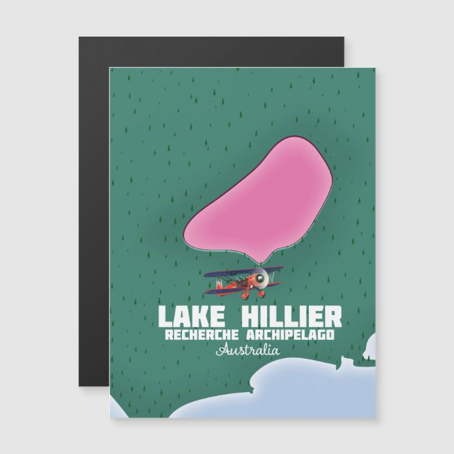 Mapa australiano do Lago Hillier. (Frente/Verso)