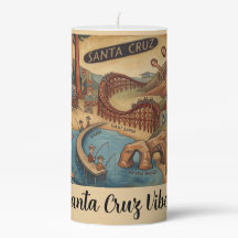 Mapa Caprichoso de Santa Cruz Califórnia UCSC Boar