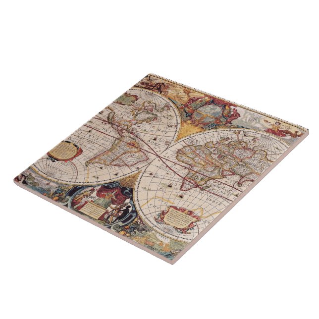 Mapa Cartográfico Antigo (Lateral)