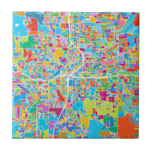 Mapa colorido de Atlanta
