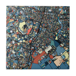 Mapa colorido de Tokyo