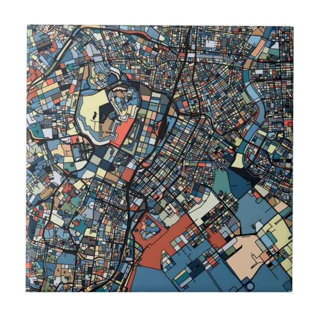 Mapa colorido de Tokyo (Frente)
