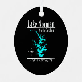 Mapa Coordenadas Lago Norman Carolina do Norte