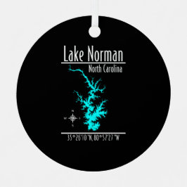 Mapa Coordenadas Lago Norman Carolina do Norte