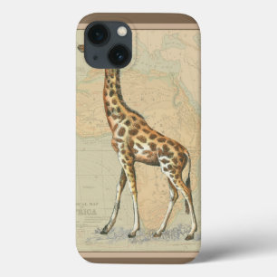 Mapa da África e uma Girafa