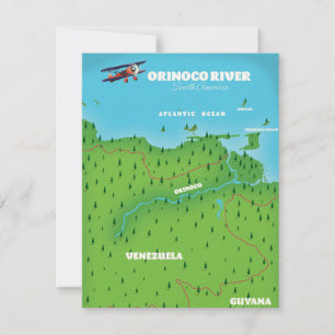 Mapa da América do Sul do Rio Orinoco