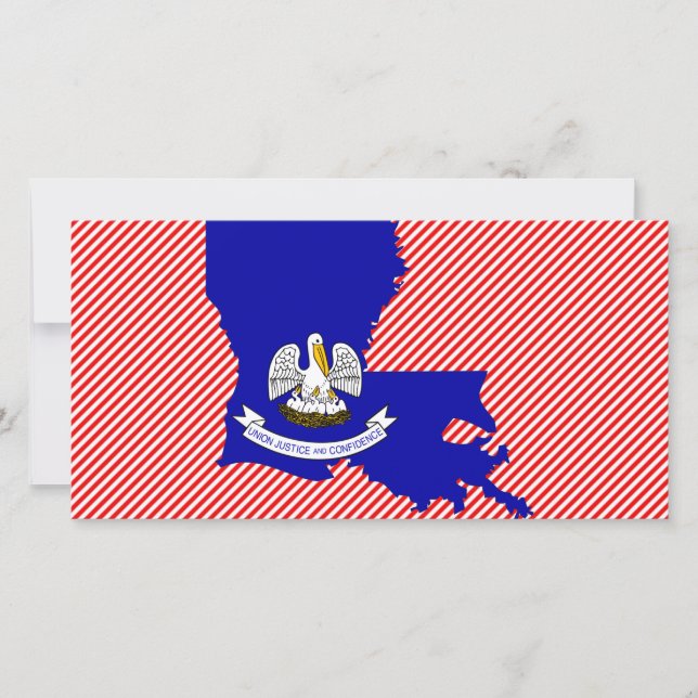 Mapa da Bandeira da Louisiana (Frente)