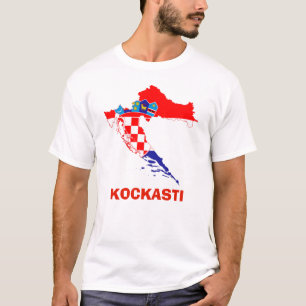 Mapa da bandeira do Camiseta Kockasti da Croácia