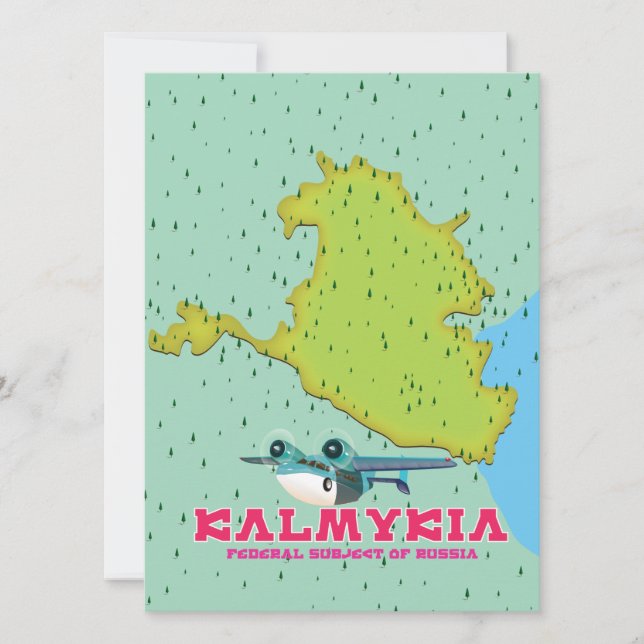 Mapa da Calmúquia Rússia (Frente)
