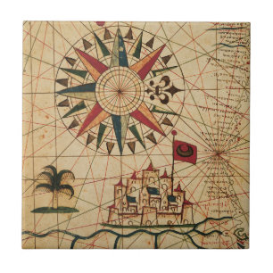 Mapa da carta de Portolan do Cairo, Egipto