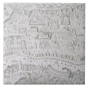 Mapa da cidade de Constantinople, Turquia, c.1650