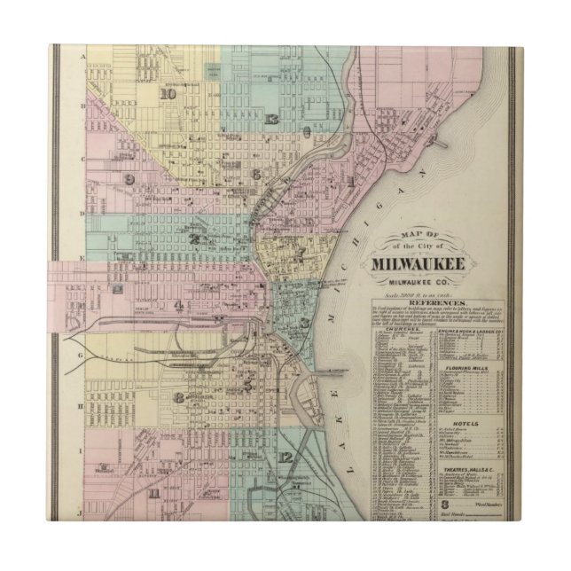 Mapa da cidade de Milwaukee, Milwaukee Co (Frente)