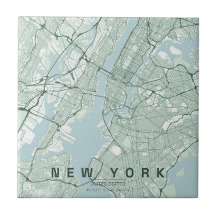 Mapa da Cidade de Nova York EUA Design Minimalista