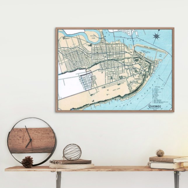 Mapa da Cidade de Quebec de 1906 Poster (Criador carregado)