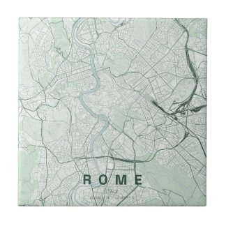 Mapa da Cidade de Roma Itália Design Minimalista