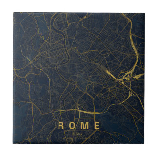 Mapa da Cidade de Roma Itália Design Minimalista