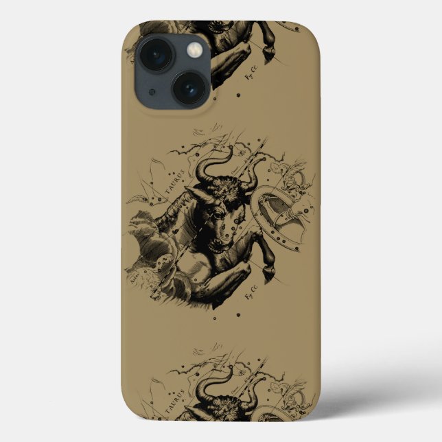 Mapa da Constelação Taurus por Hevelius cerca de 1 (Verso)