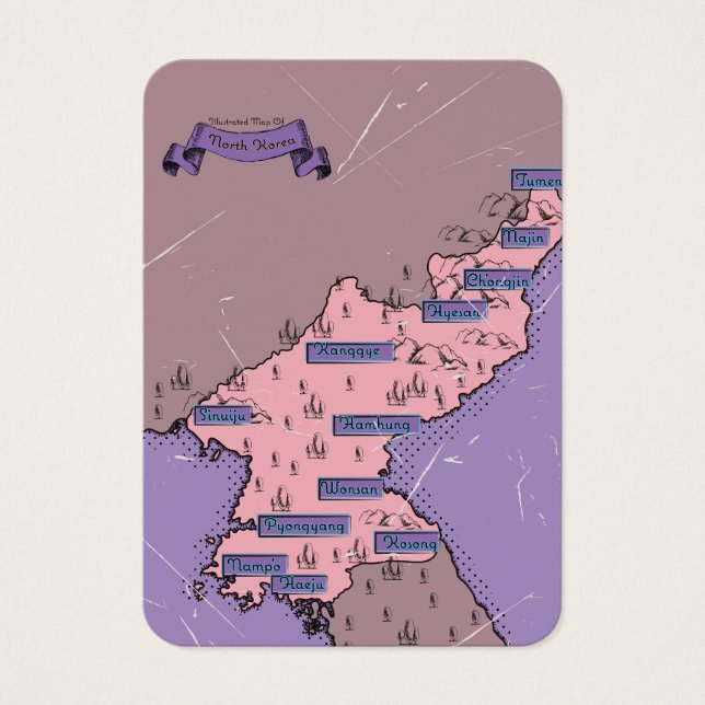 Mapa da Coreia do Norte (Frente)