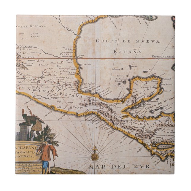 Mapa da espanha nova |New Galiza & Guatemala, 1625 (Frente)