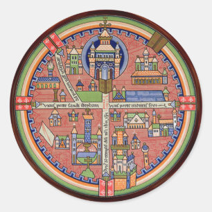 Mapa da etiqueta de Jerusalem