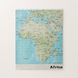 Mapa da geografia de África: Um quebra-cabeça de