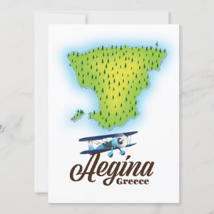 Mapa da ilha Aegina Grécia