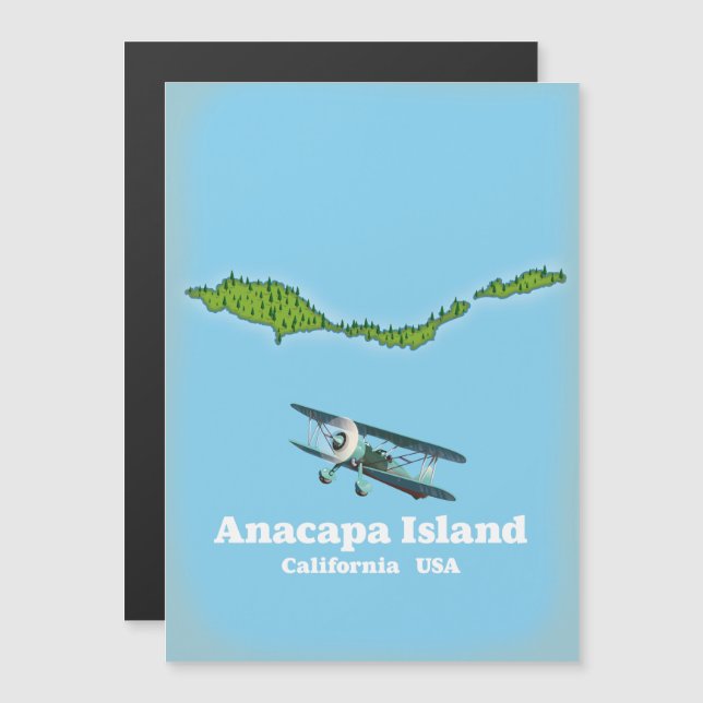 Mapa da Ilha Anacapa Califórnia EUA (Frente/Verso)