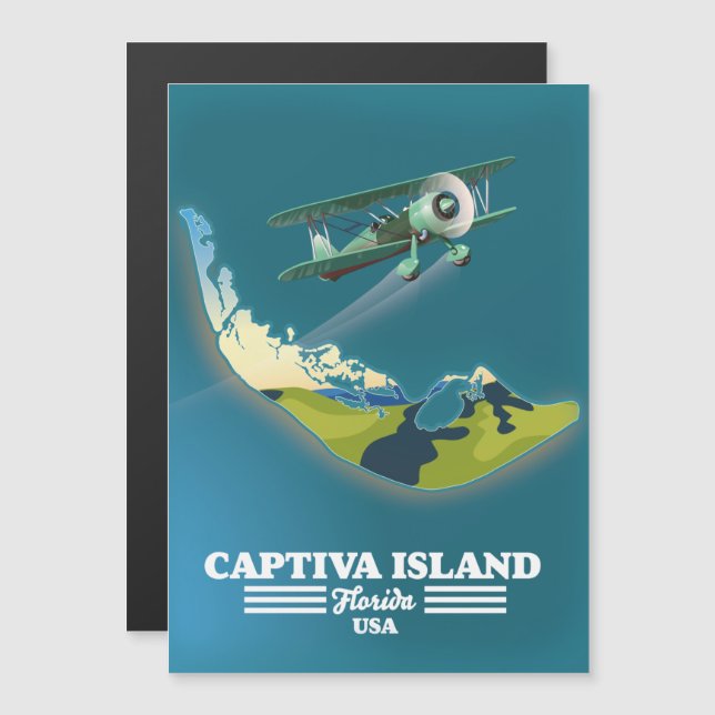 Mapa da Ilha Captiva Flórida EUA (Frente/Verso)