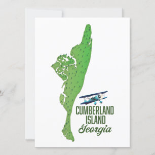 Mapa da ilha Cumberland Geórgia