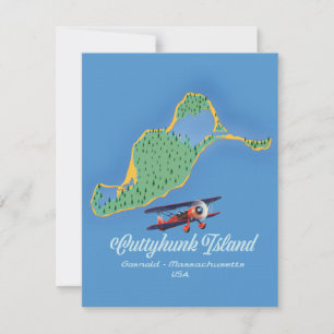 Mapa da ilha Cuttyhunk Gosnold, Massachusetts
