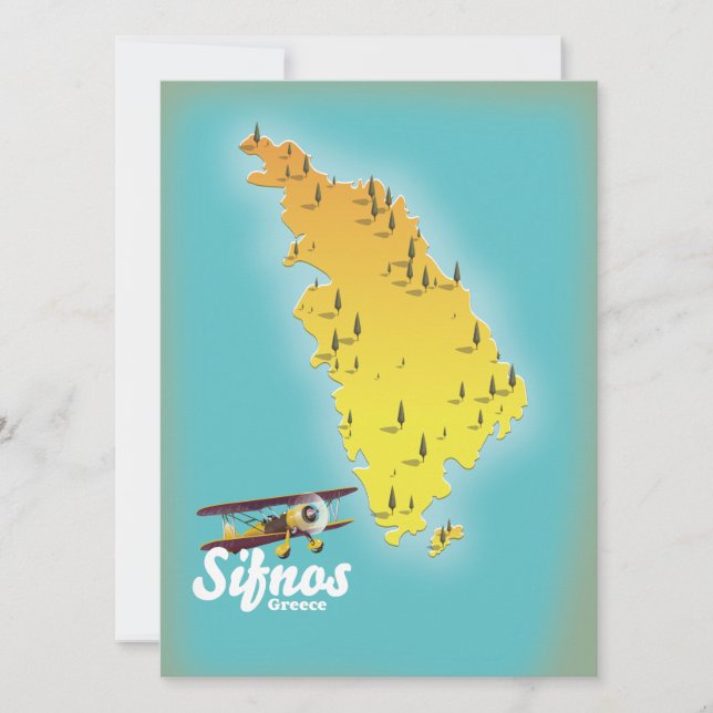 Mapa da ilha grega de Samos (Frente)