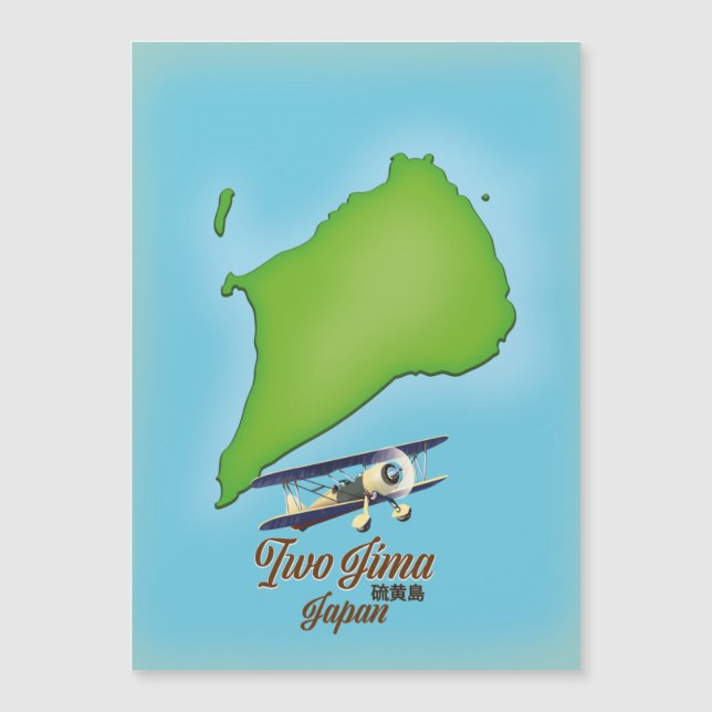 Mapa da ilha Iwo Jima Japão (Frente)