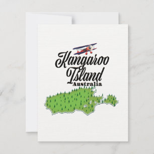 Mapa da Ilha Kangaroo Austrália