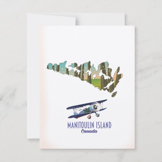 Mapa da Ilha Manitoulin Canadá (Frente)