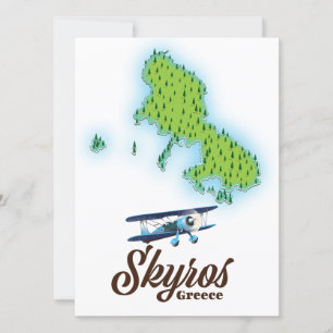 Mapa da ilha Skyros Grécia