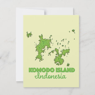 Mapa da Indonésia da Ilha Komodo