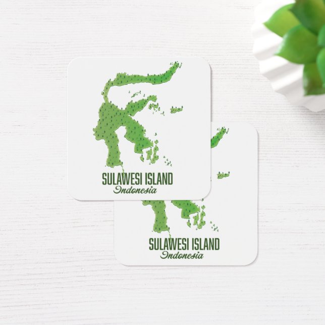 Mapa da Indonésia na ilha de Sulawesi (Mesa)