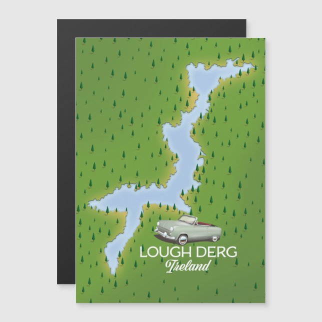 Mapa da Irlanda do Lago Derg (Frente/Verso)