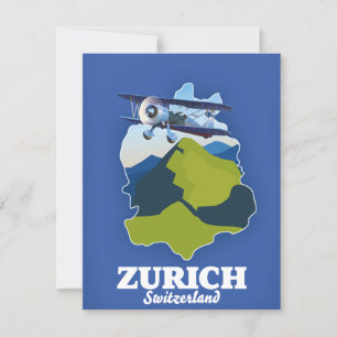 Mapa da região de Zurique Suíça