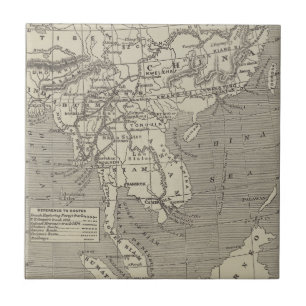 Mapa da rota propor a China de Burma