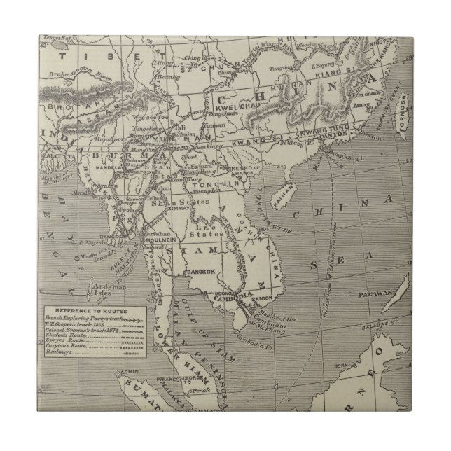 Mapa da rota propor a China de Burma (Frente)