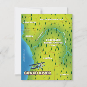 Mapa da vinha linda do rio Congo