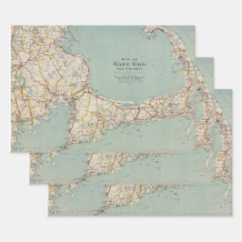 Mapa da Vintage em Cape Cod, Massachusetts