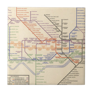 Mapa das estradas de ferro subterrâneas de Londre