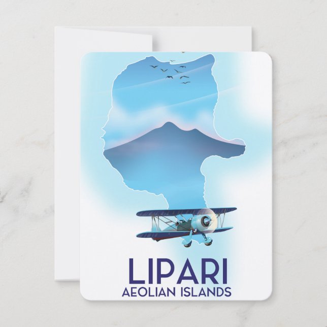 Mapa das Ilhas Eólias Lipari (Frente)